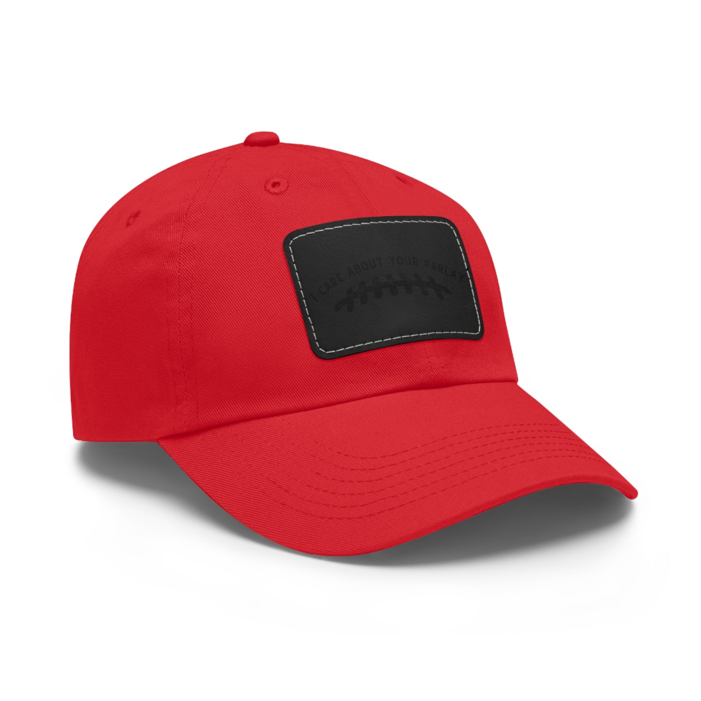 DraftQueen - Dad Hat with Leather Patch (Rectangle)