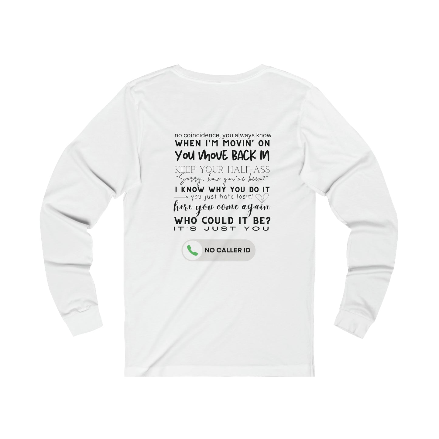 No Caller ID - Unisex Jersey Long Sleeve Tee