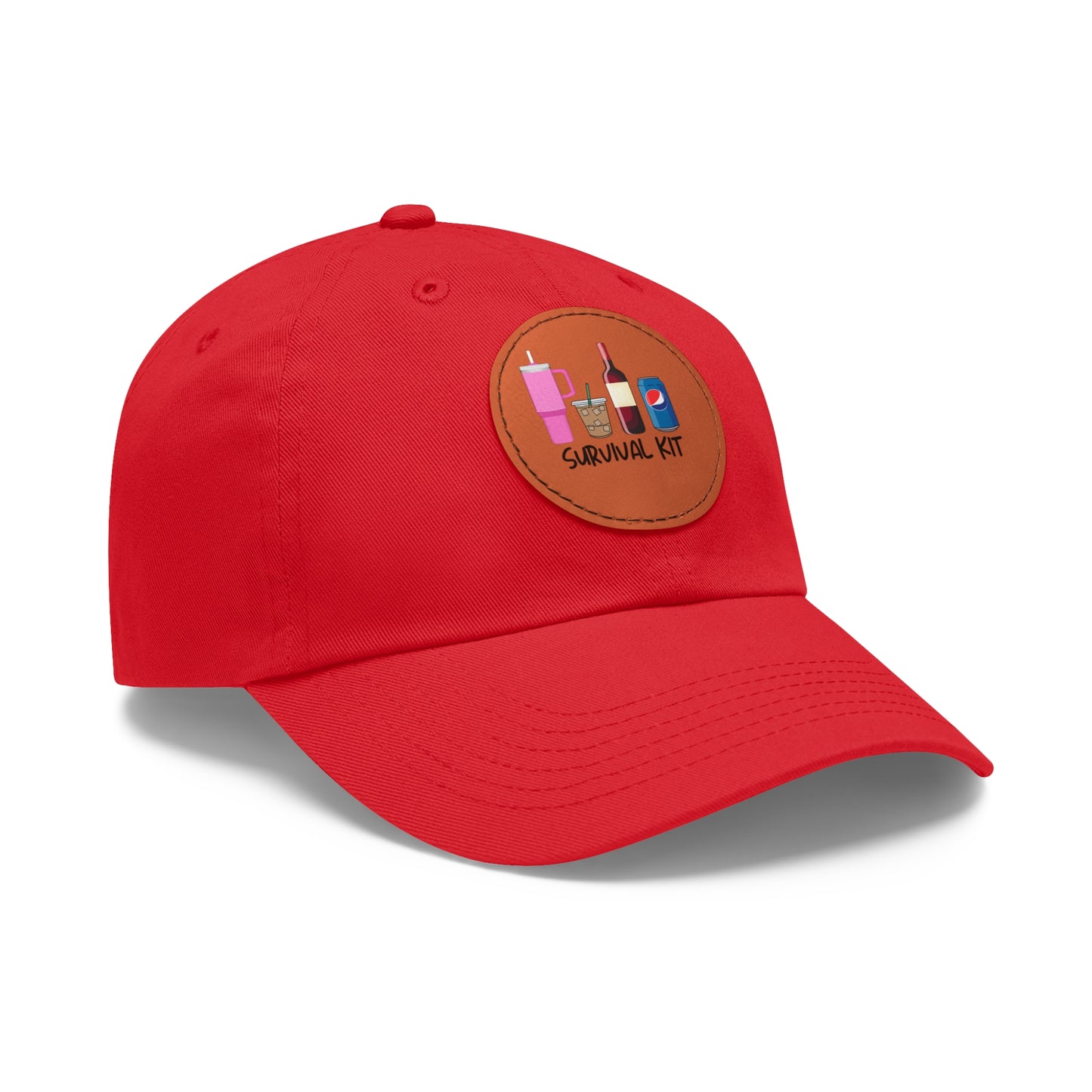 Survival - Dad Hat with Leather Patch (Round)