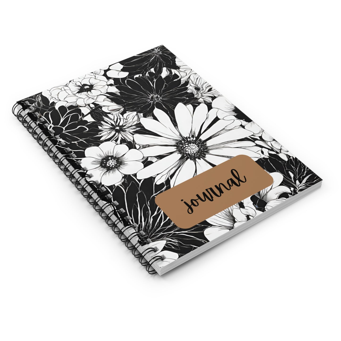 Spiral Notebook - Ruled Line - Black and White