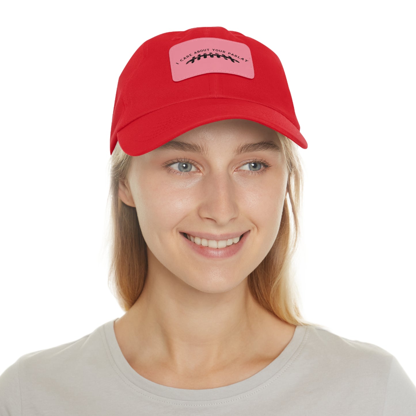 DraftQueen - Dad Hat with Leather Patch (Rectangle)