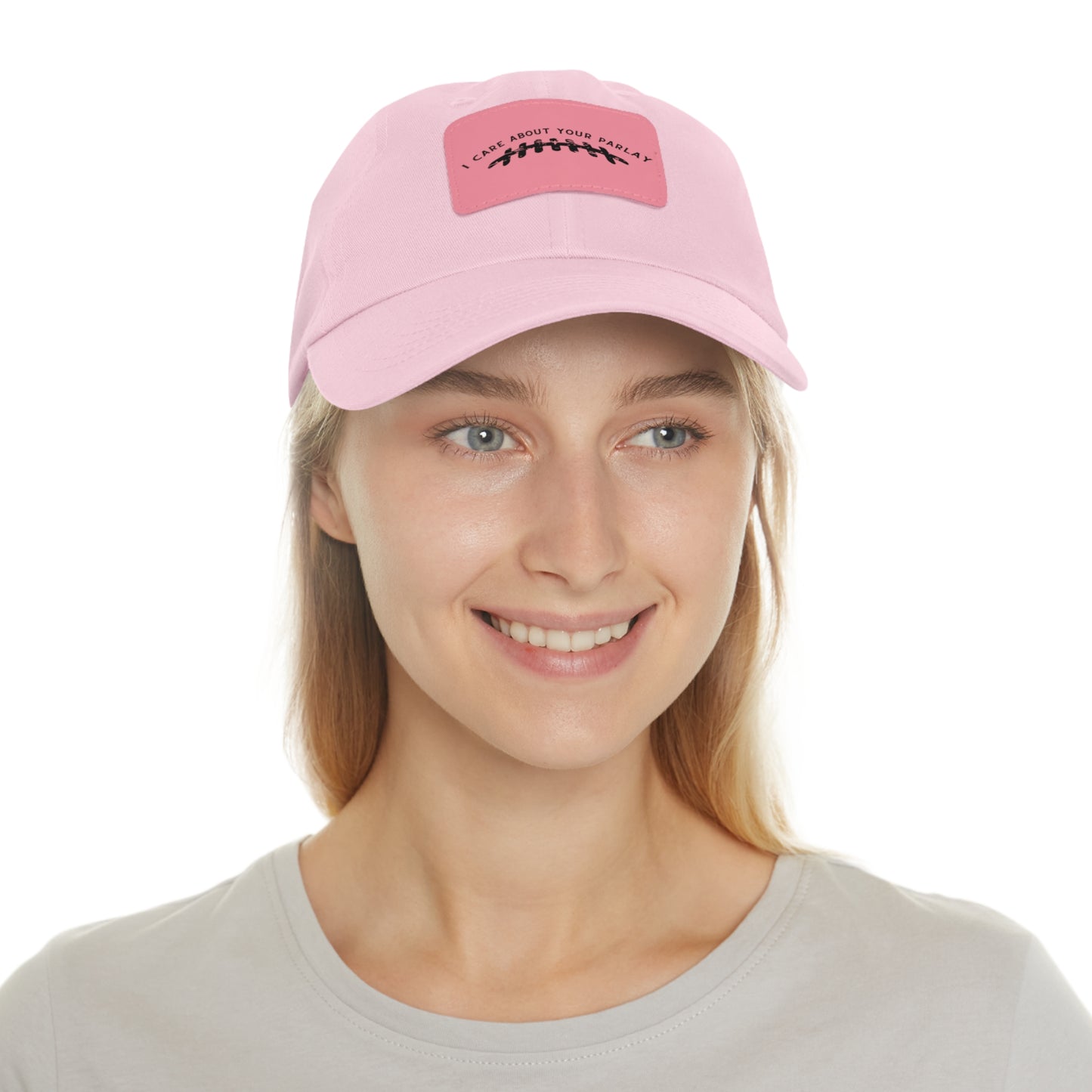 DraftQueen - Dad Hat with Leather Patch (Rectangle)