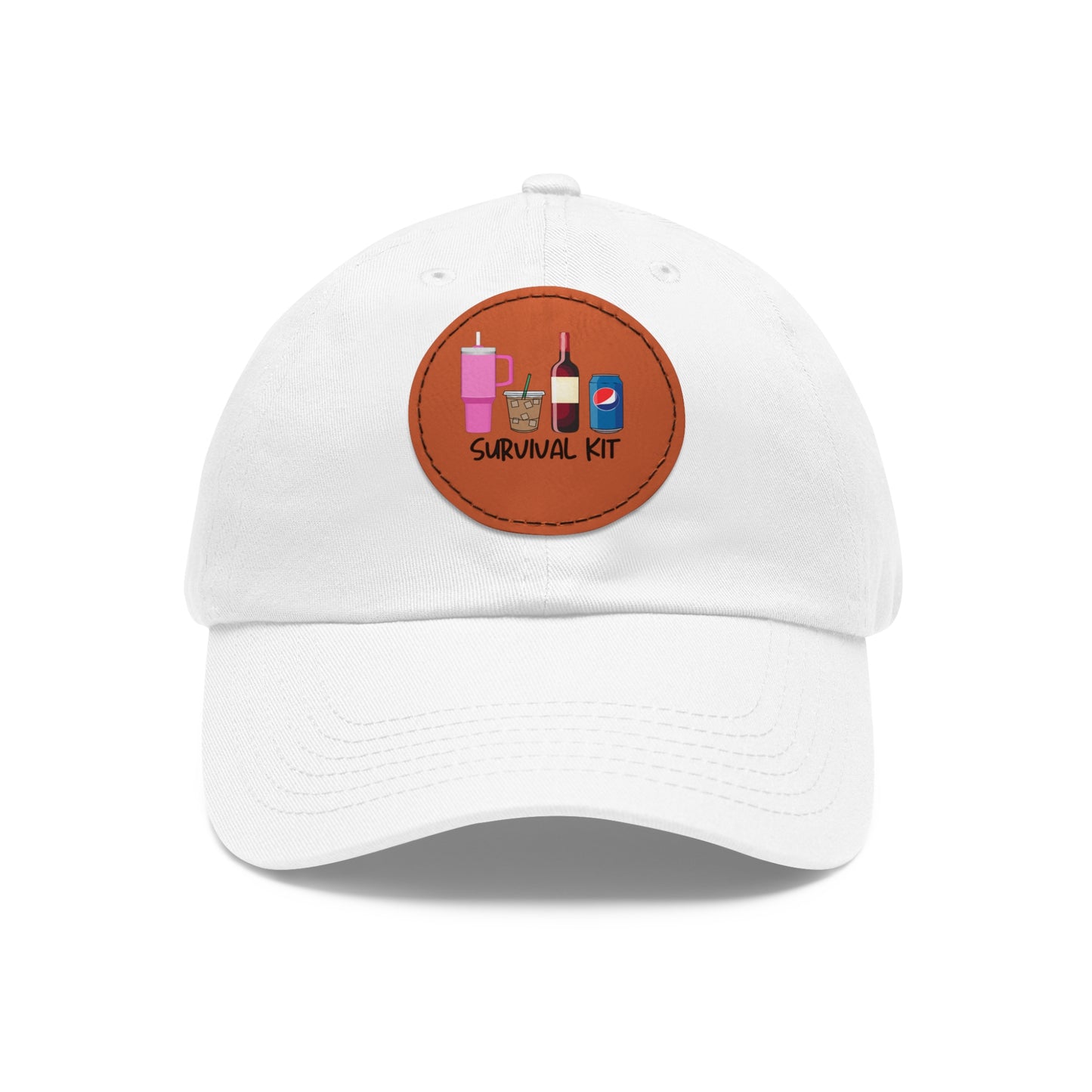 Survival - Dad Hat with Leather Patch (Round)