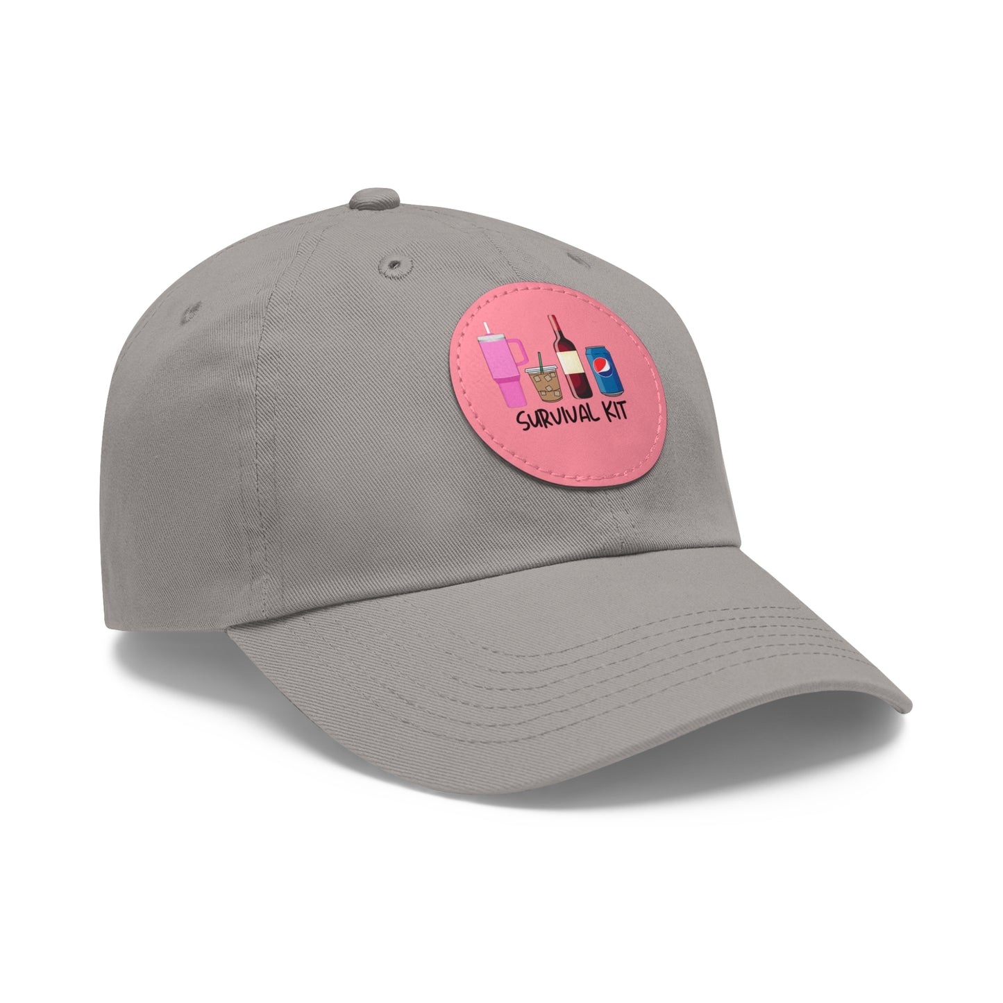 Survival - Dad Hat with Leather Patch (Round)