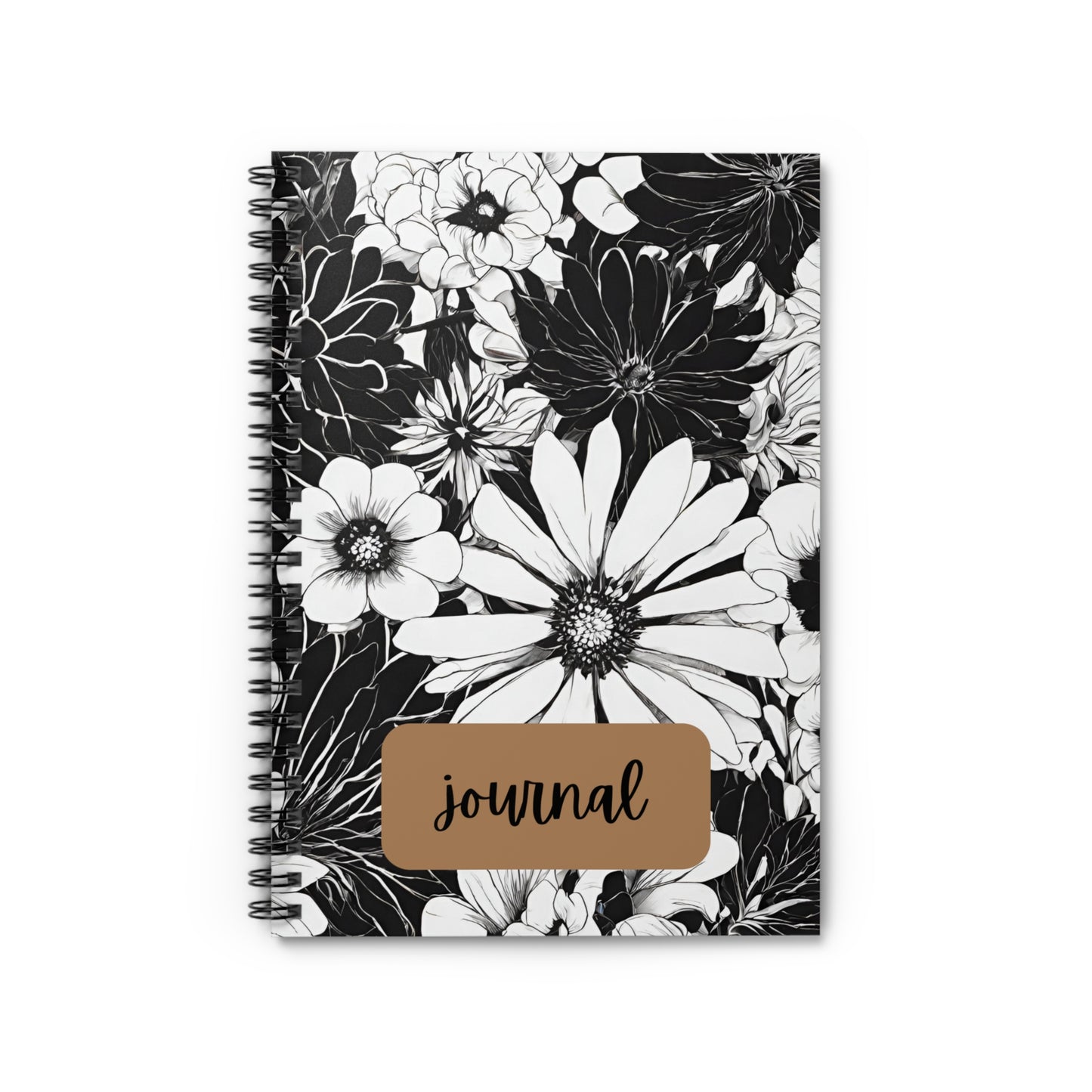 Spiral Notebook - Ruled Line - Black and White