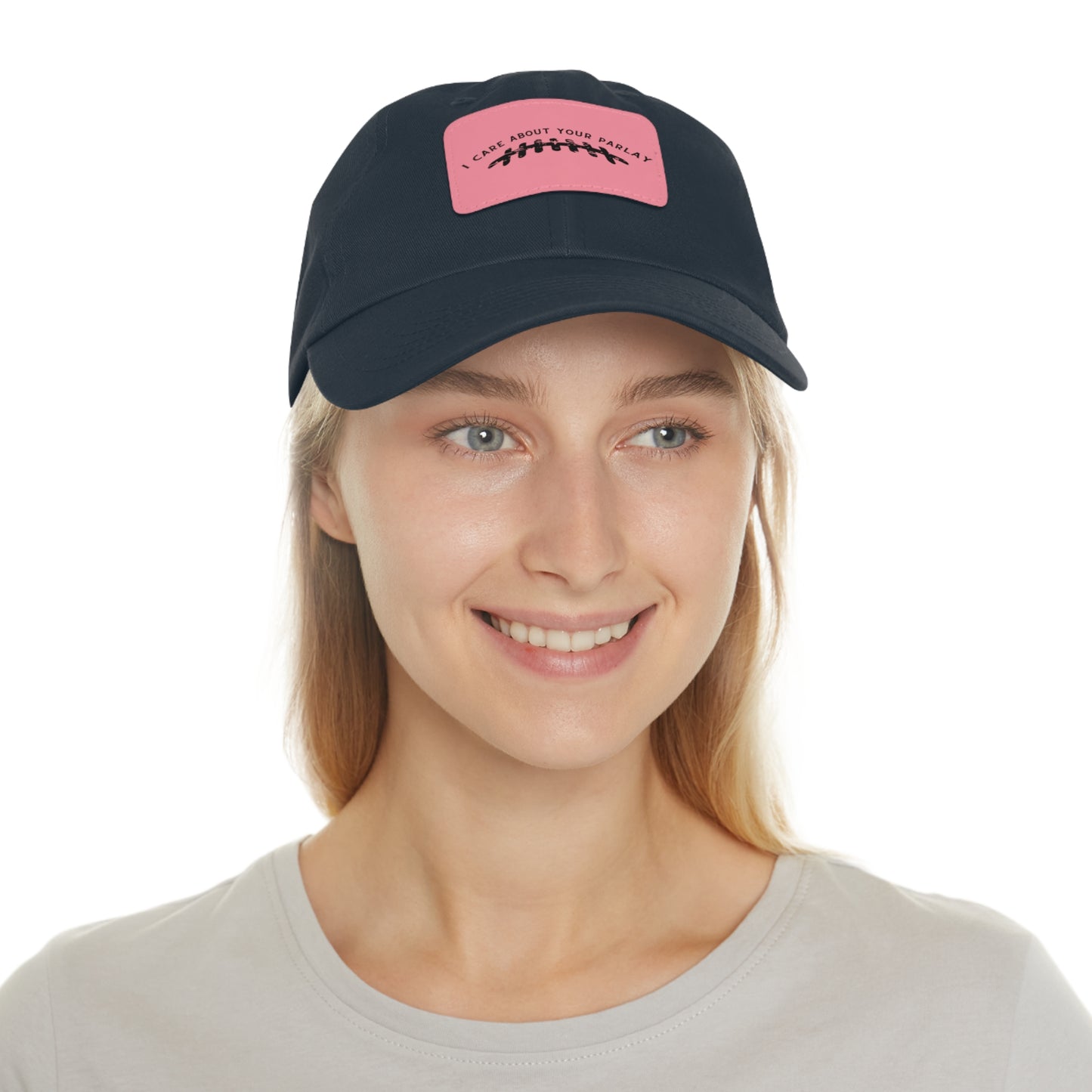 DraftQueen - Dad Hat with Leather Patch (Rectangle)