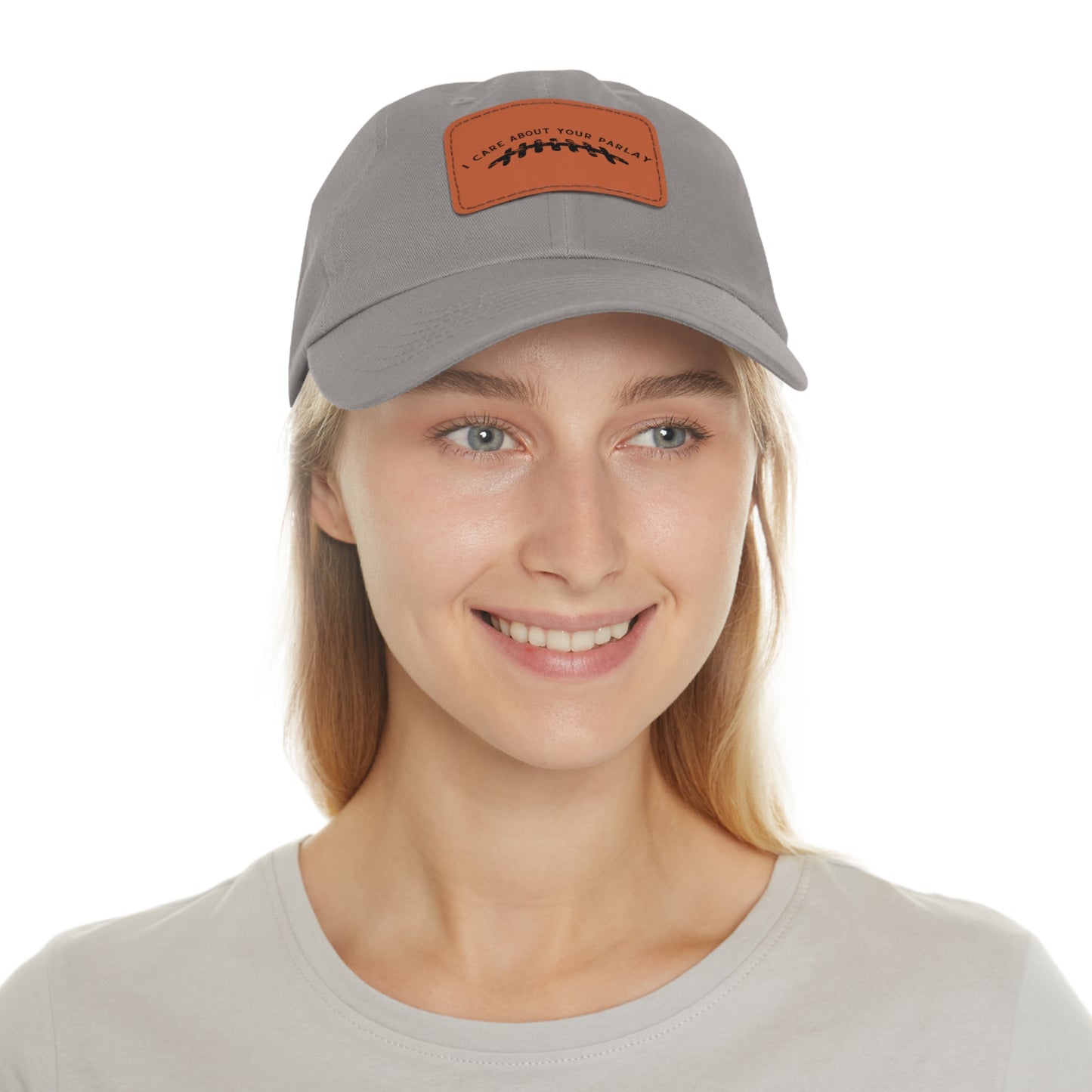 DraftQueen - Dad Hat with Leather Patch (Rectangle)