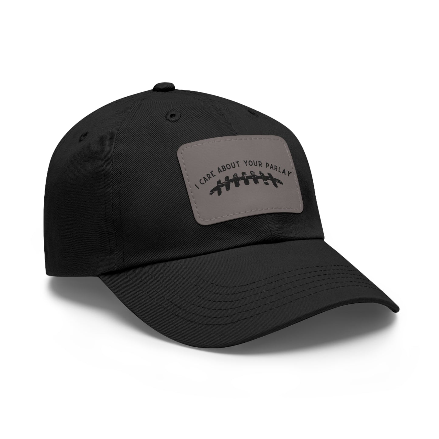 DraftQueen - Dad Hat with Leather Patch (Rectangle)