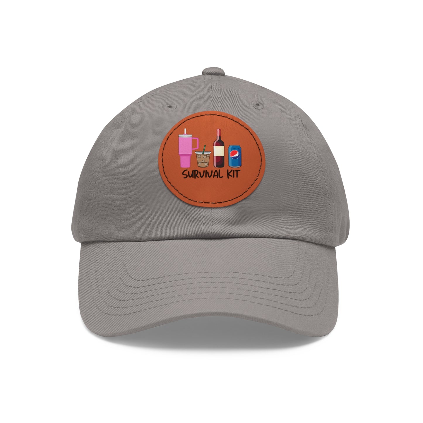 Survival - Dad Hat with Leather Patch (Round)