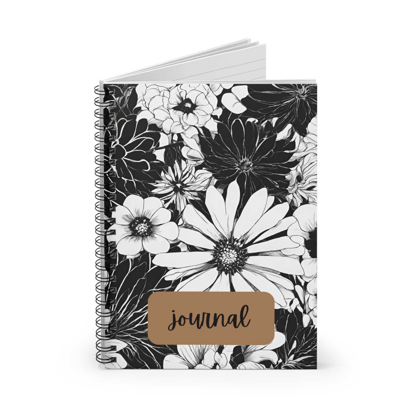 Spiral Notebook - Ruled Line - Black and White