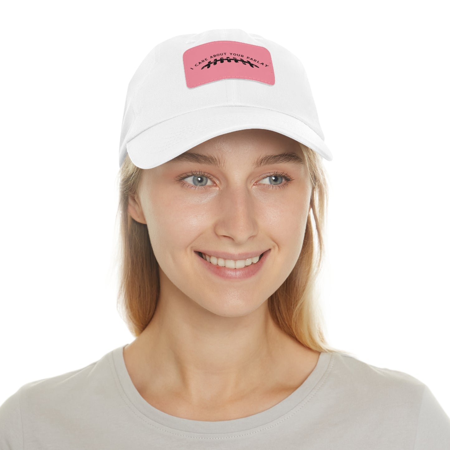 DraftQueen - Dad Hat with Leather Patch (Rectangle)