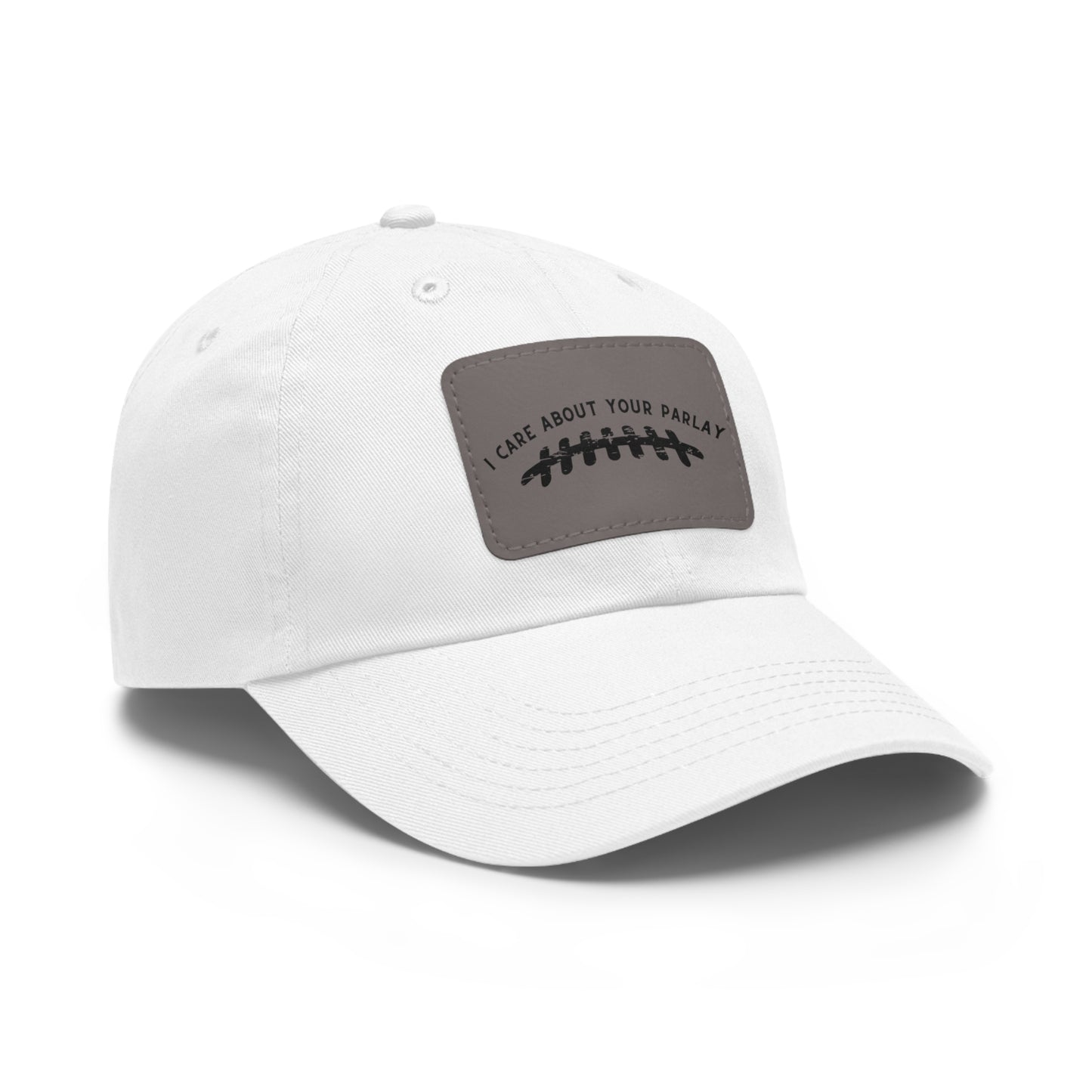 DraftQueen - Dad Hat with Leather Patch (Rectangle)