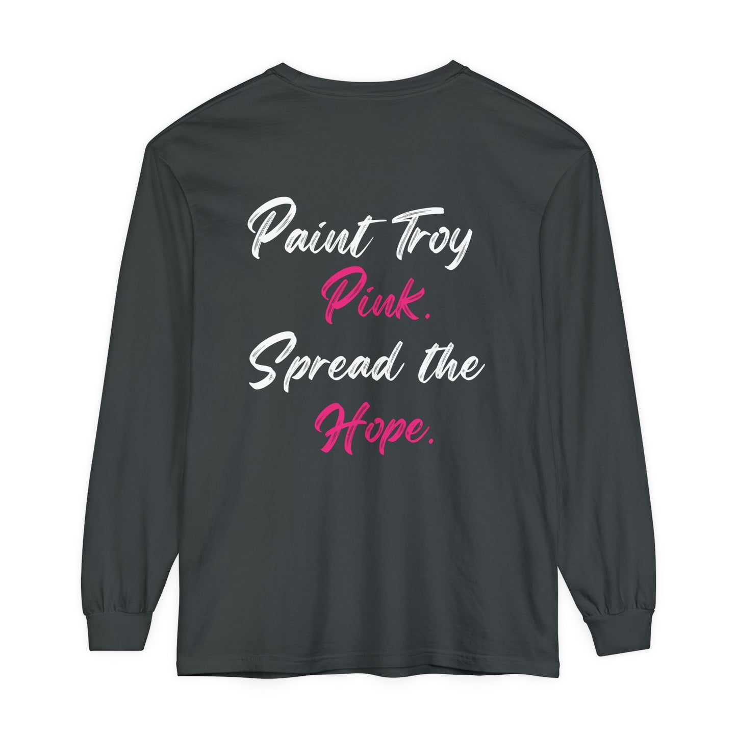 Breast Cancer Awarness - Mi Casa - Unisex Garment-dyed Long Sleeve T-Shirt