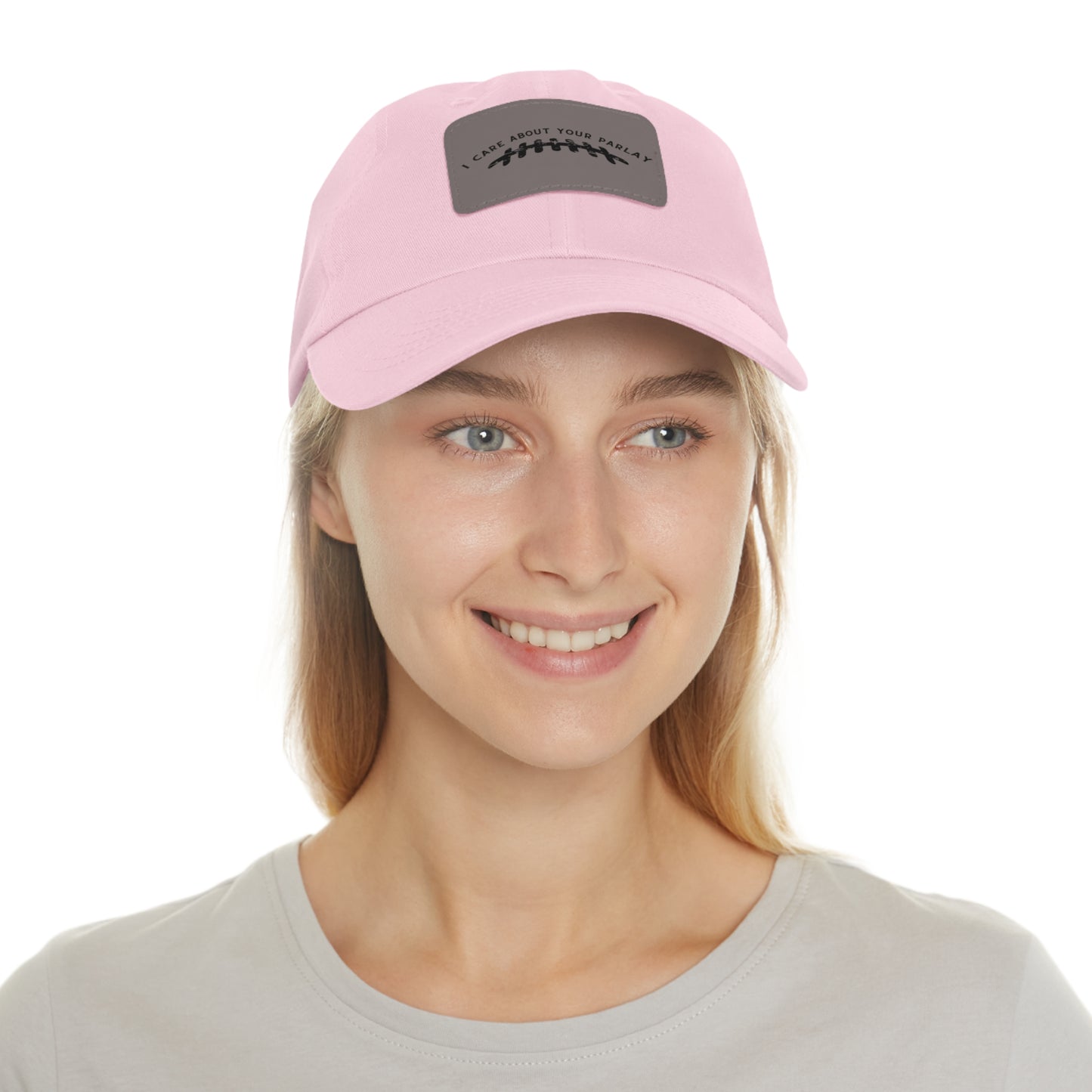 DraftQueen - Dad Hat with Leather Patch (Rectangle)