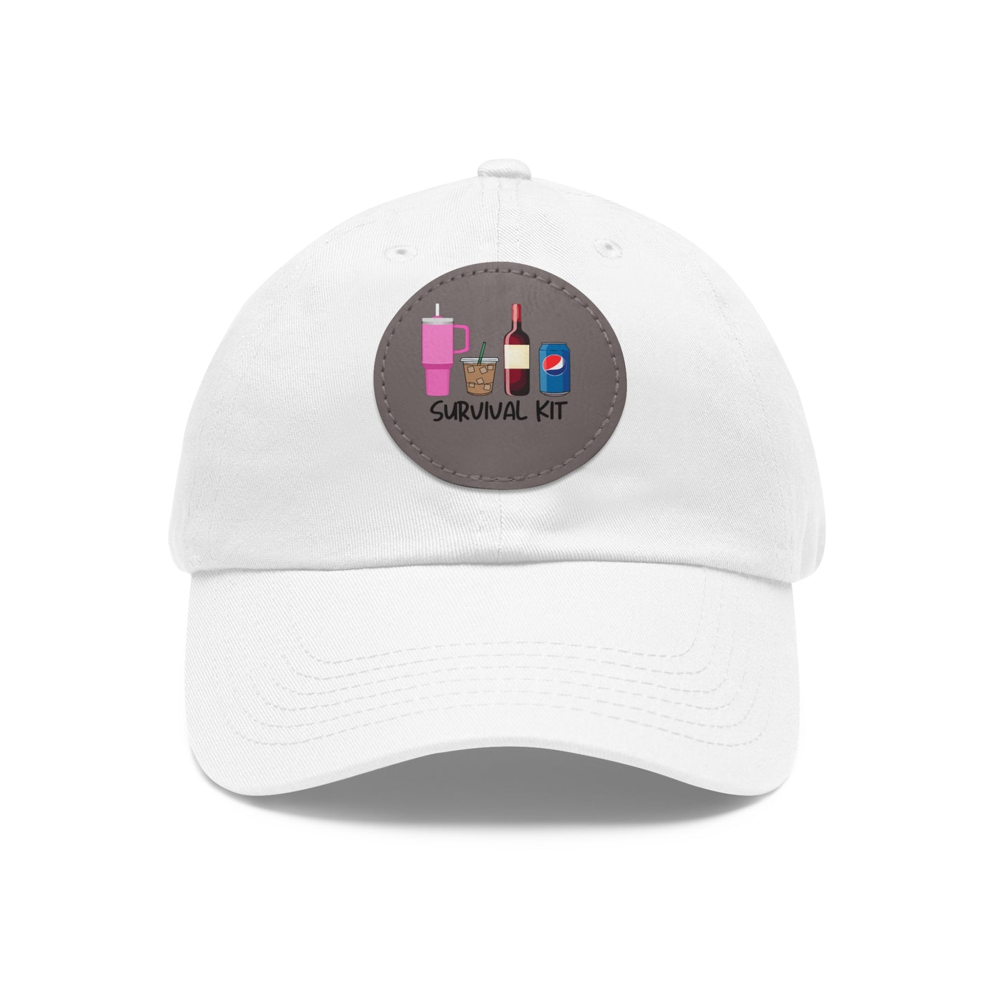 Survival - Dad Hat with Leather Patch (Round)