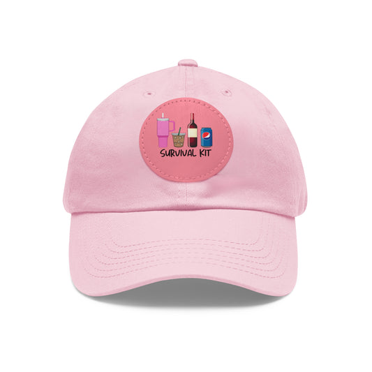 Survival - Dad Hat with Leather Patch (Round)