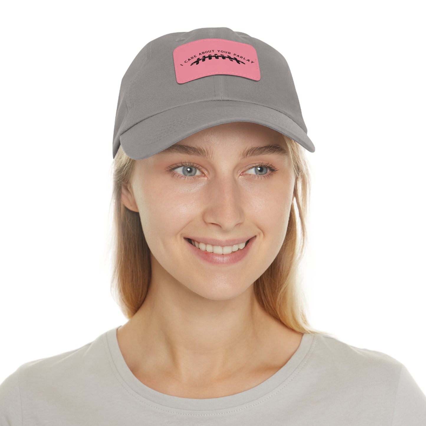 DraftQueen - Dad Hat with Leather Patch (Rectangle)